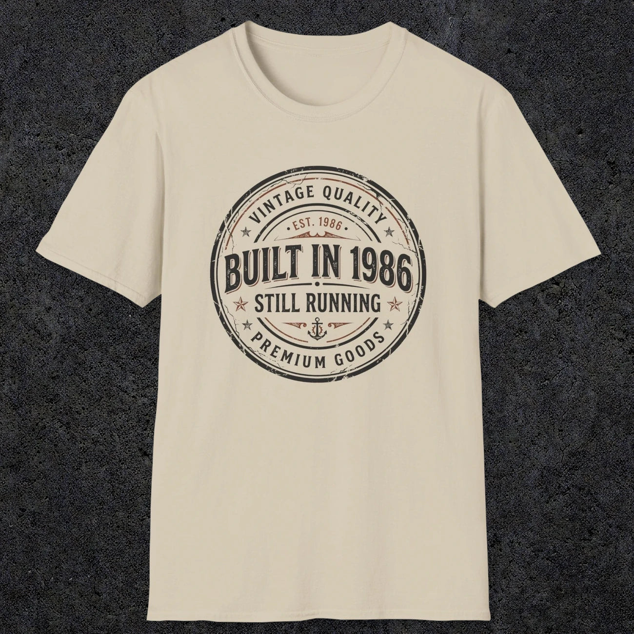 0008 Vintage quality Built in 1986 Still running | Funny Dad T-Shirt | RustyDad
