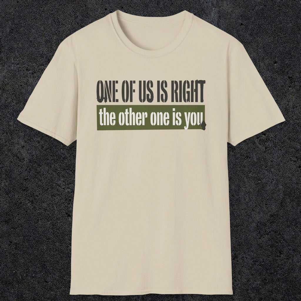 0437 One Of Us Is Right. The Other One Is You | Funny Dad T-Shirt | RustyDad