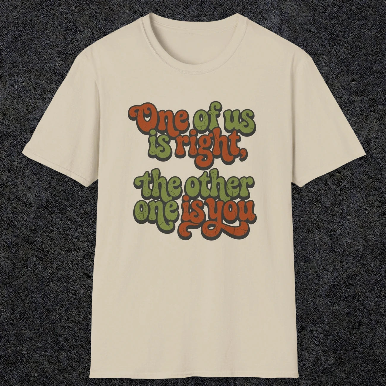 0434 One Of Us Is Right. The Other One Is You | Funny Dad T-Shirt | RustyDad
