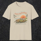 008 Out exploring, mostly parking lots with nice views | Funny Dad T-Shirt | RustyDad