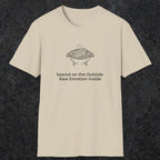 084 Seared on the outside raw emotion inside | Funny Dad T-Shirt | RustyDad