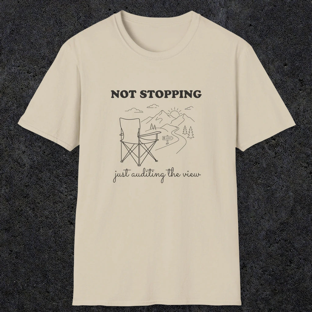 0108 Not stopping, just auditing the view | Funny Dad T-Shirt | RustyDad