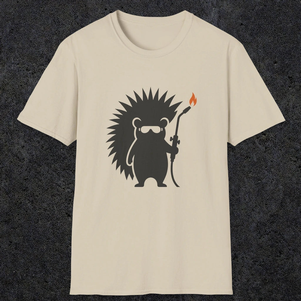 0631 Hedgehog Welder | Funny Dad T-Shirt | RustyDad