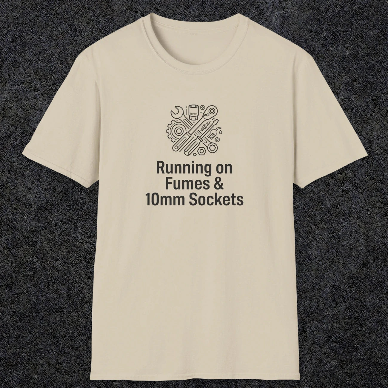 042 Running On Fumes & 10mm Sockets | Funny Dad T-Shirt | RustyDad