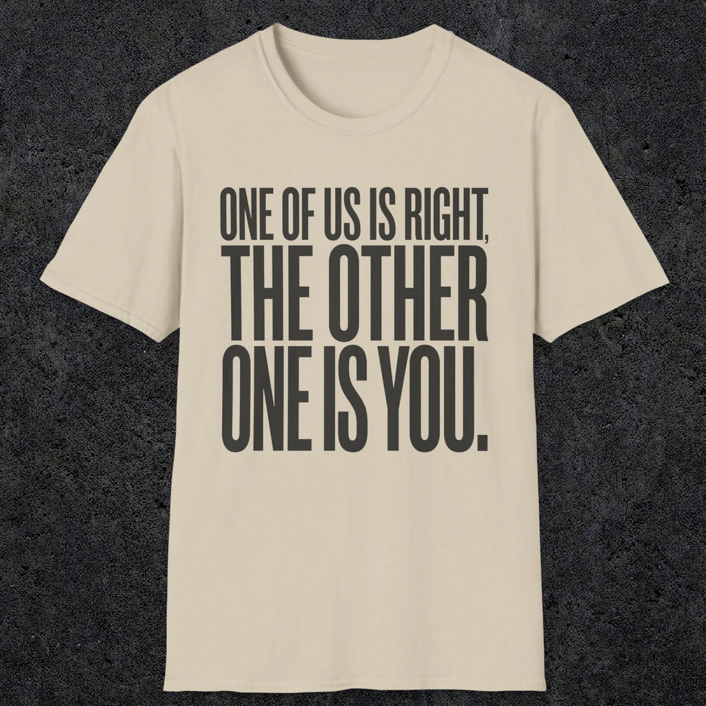 0433 One Of Us Is Right. The Other One Is You | Funny Dad T-Shirt | RustyDad