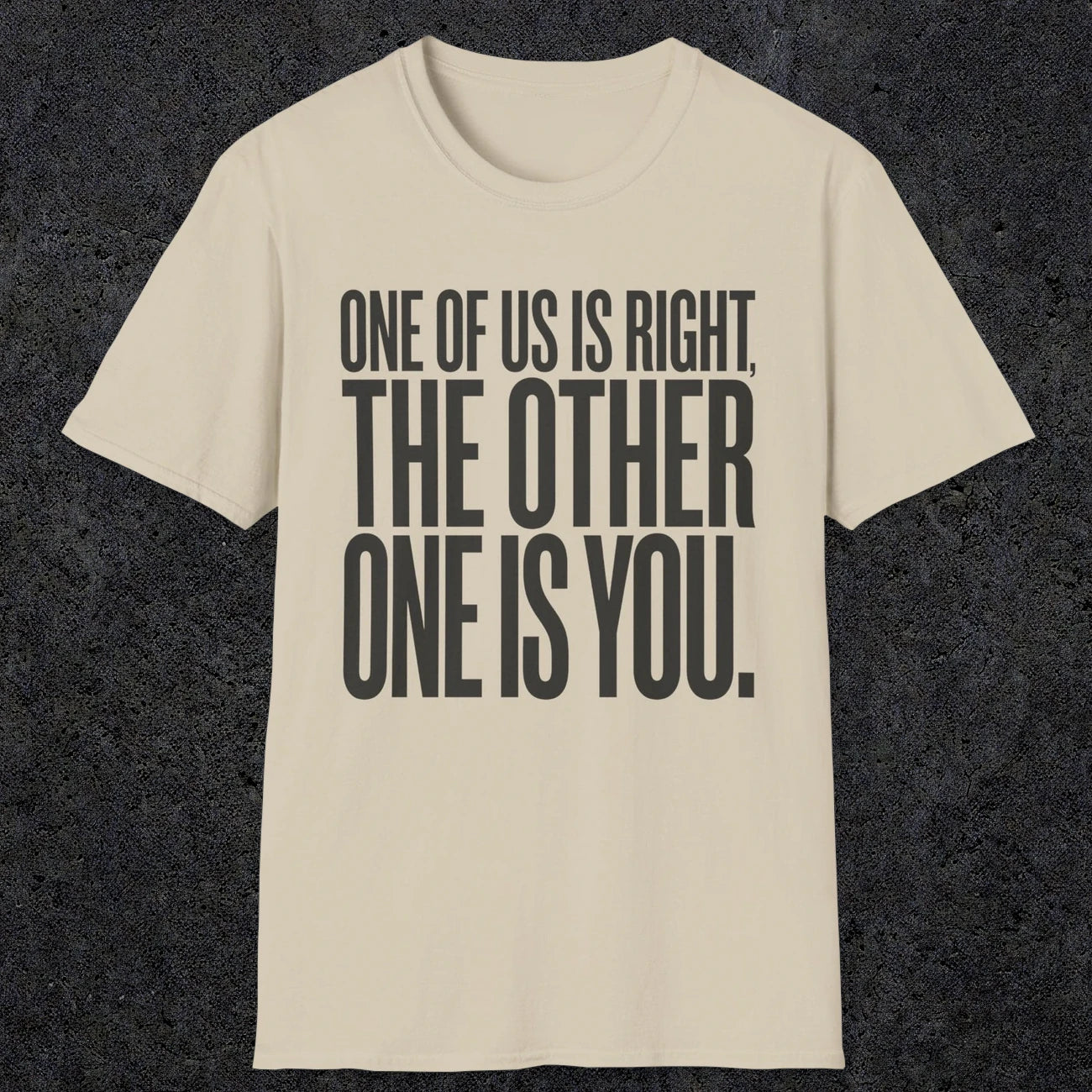 0433 One Of Us Is Right. The Other One Is You | Funny Dad T-Shirt | RustyDad