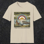 002 Lake therapy, cheaper than talking about feelings | Funny Dad T-Shirt | RustyDad