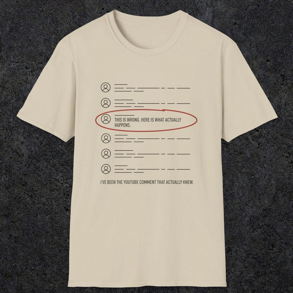 0158 Ive Been The Youtube Comment That Actually Knew | Funny Dad T-Shirt | RustyDad