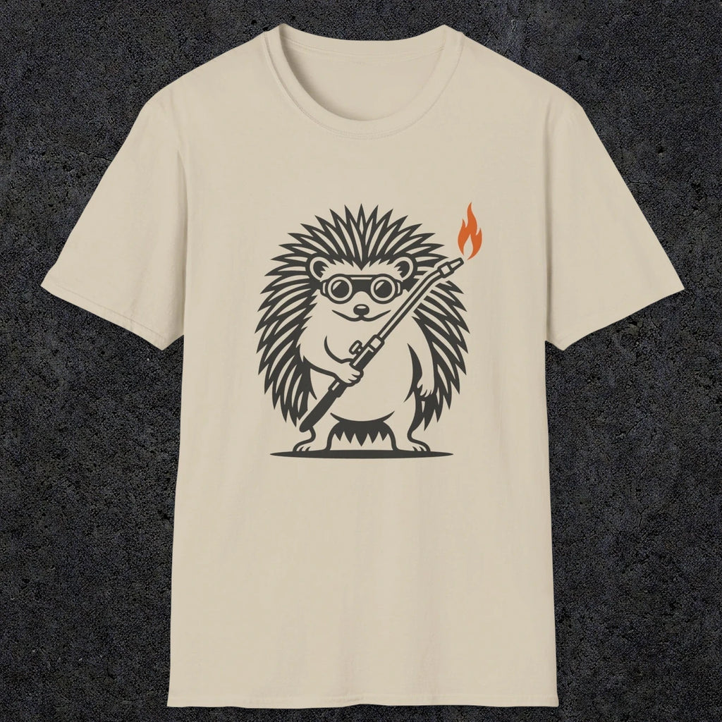 0629 Hedgehog Welder | Funny Dad T-Shirt | RustyDad
