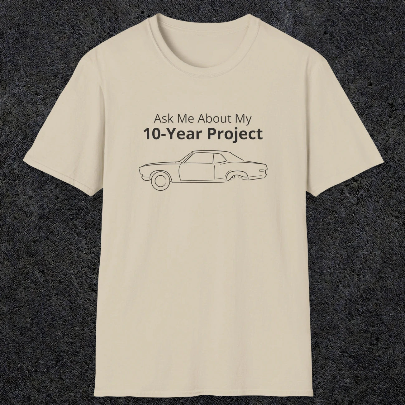 069 Ask me about my 10-year project | Funny Dad T-Shirt | RustyDad