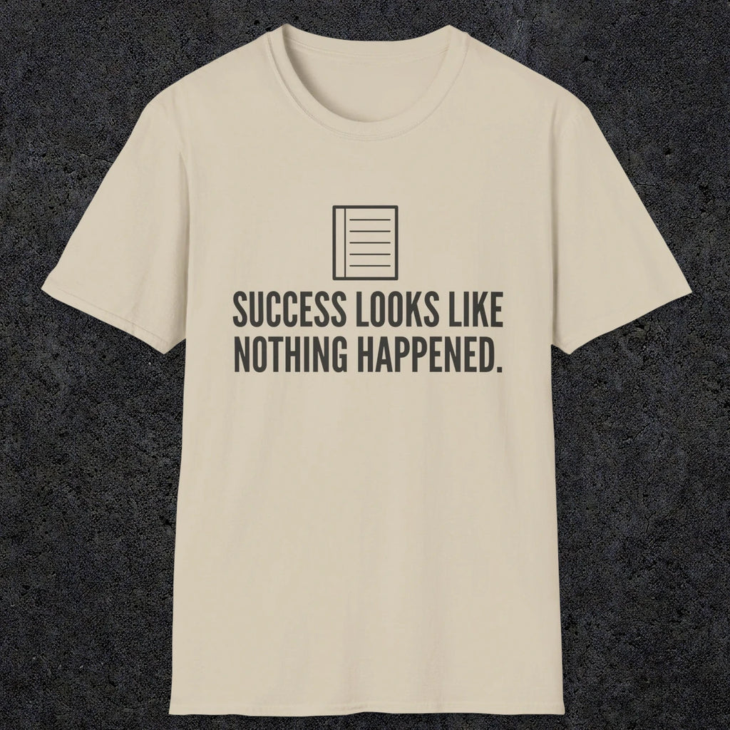 0107 Success Looks Like Nothing Happened | Funny Dad T-Shirt | RustyDad