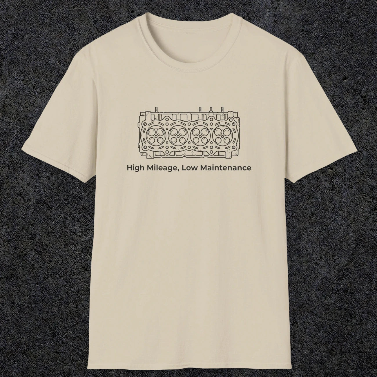 039 High Mileage, Low Maintenance | Funny Dad T-Shirt | RustyDad