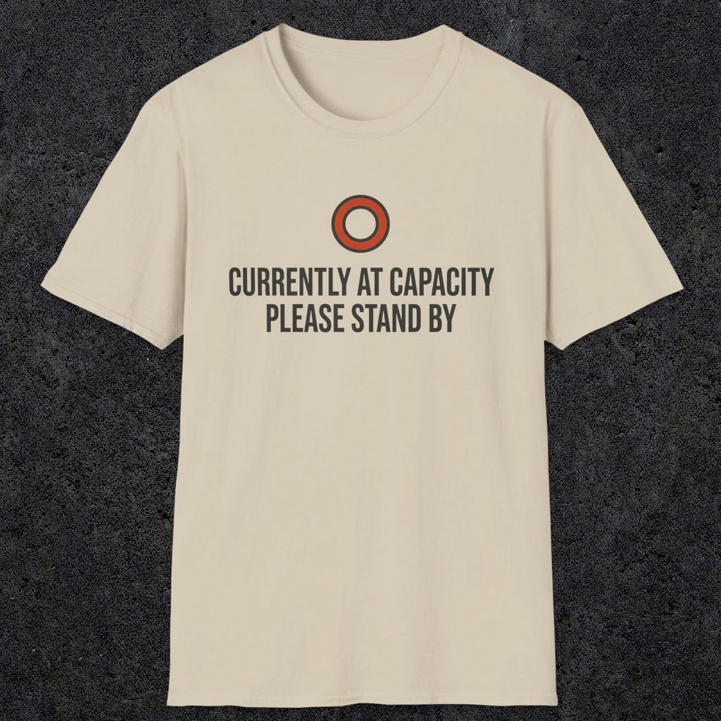 0331 Currently At Capacity, Please Stand By | Funny Dad T-Shirt | RustyDad