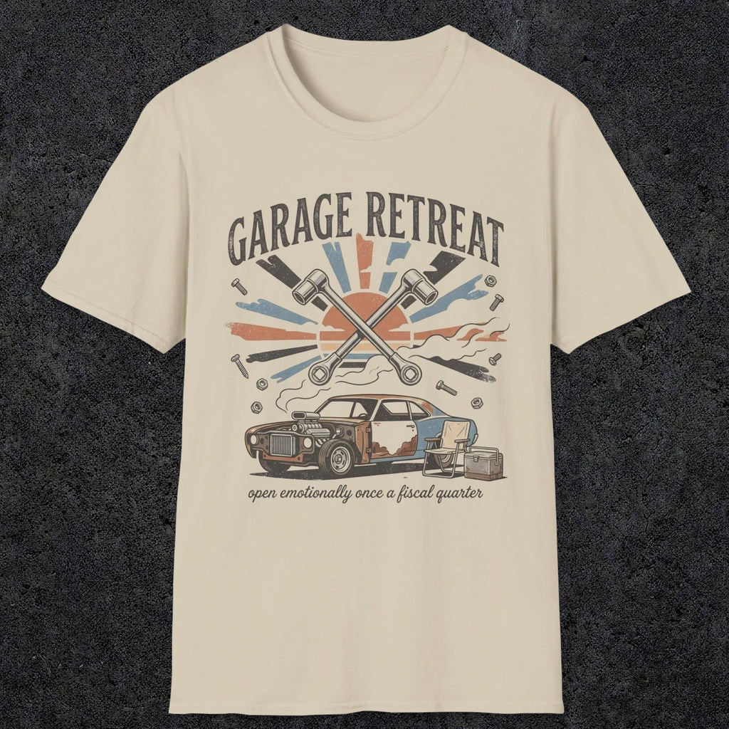 010 Garage Retreat | Funny Dad T-Shirt | RustyDad