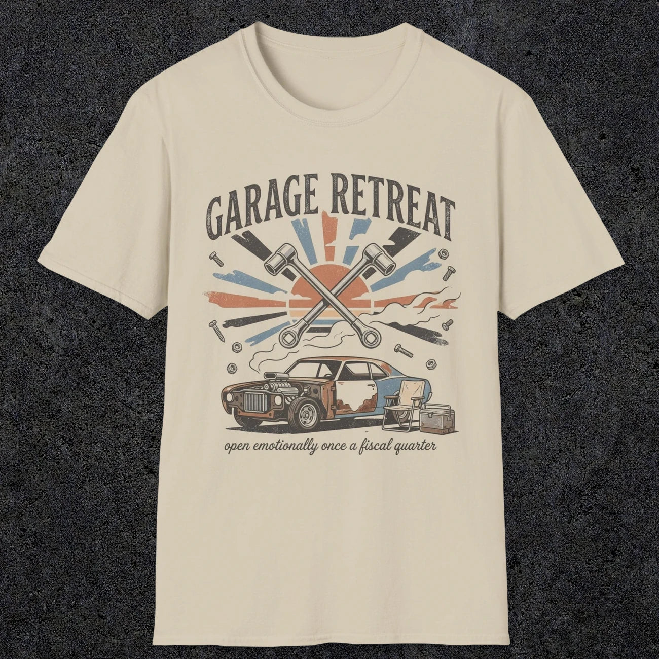 010 Garage Retreat | Funny Dad T-Shirt | RustyDad