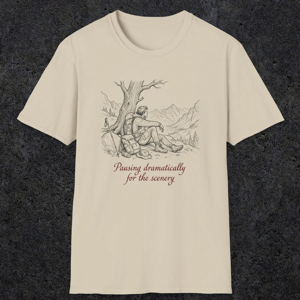 0112 Pausing dramatically for the scenery | Funny Dad T-Shirt | RustyDad