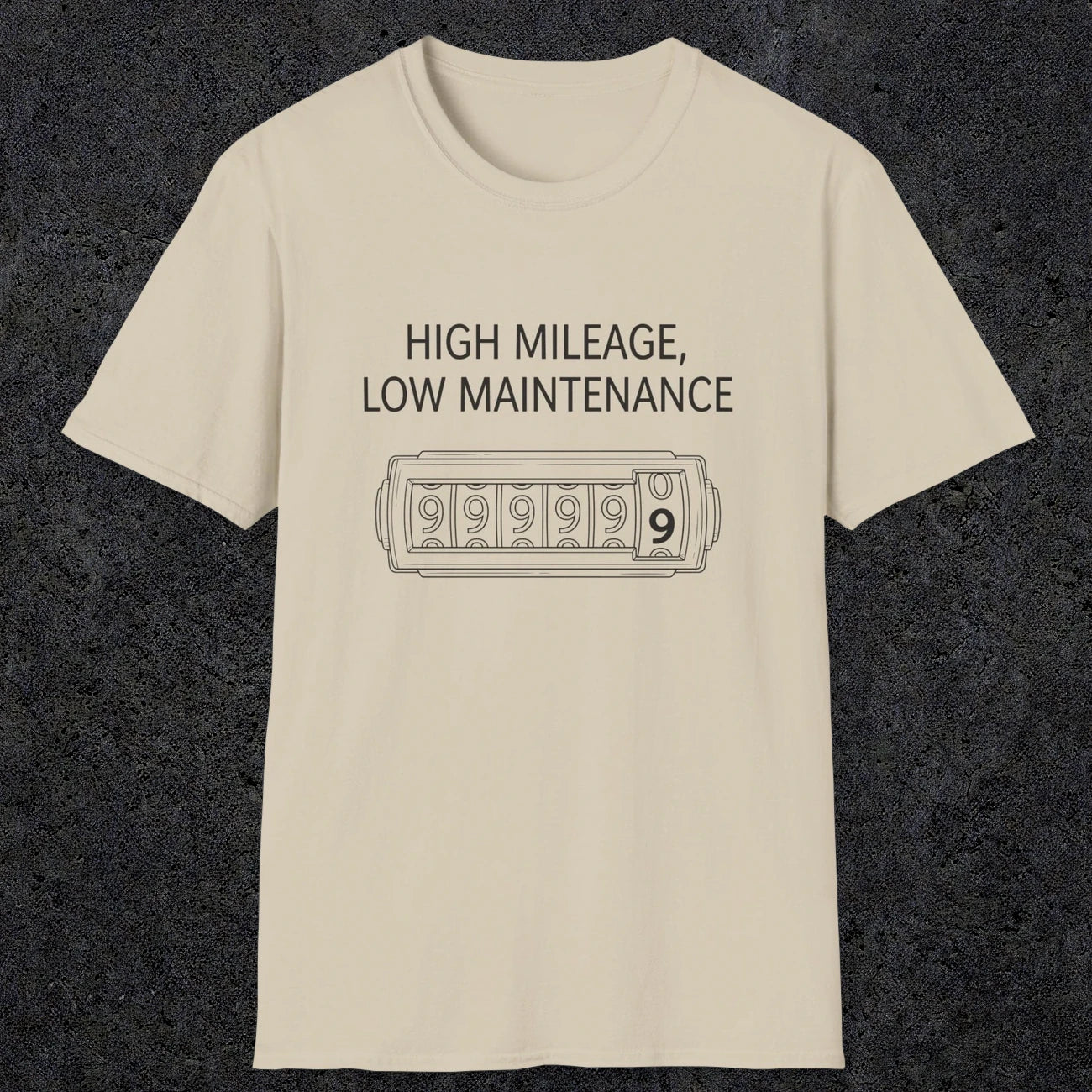 0085 High Mileage Low Maintenance | Funny Dad T-Shirt | RustyDad