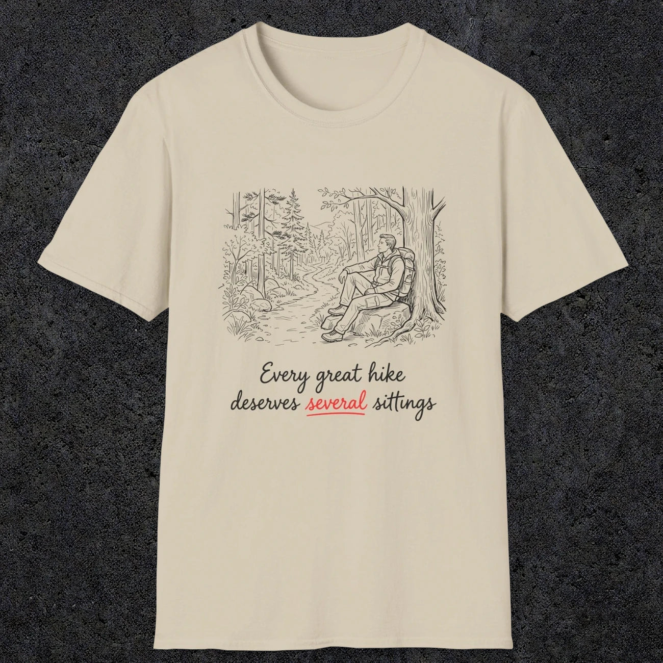 0116 Every great hike deserves several sittings | Funny Dad T-Shirt | RustyDad