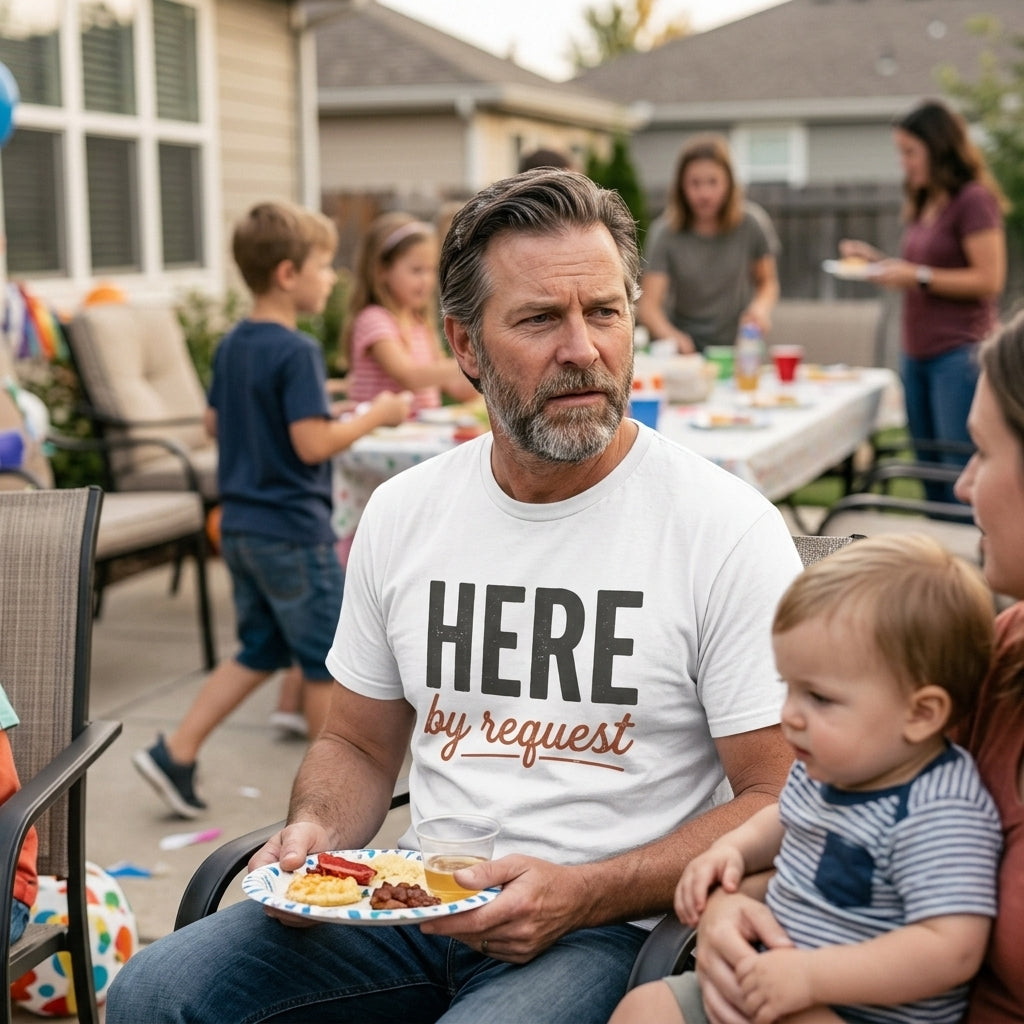 Great gift for husbands and dads who attend social events under protest.
