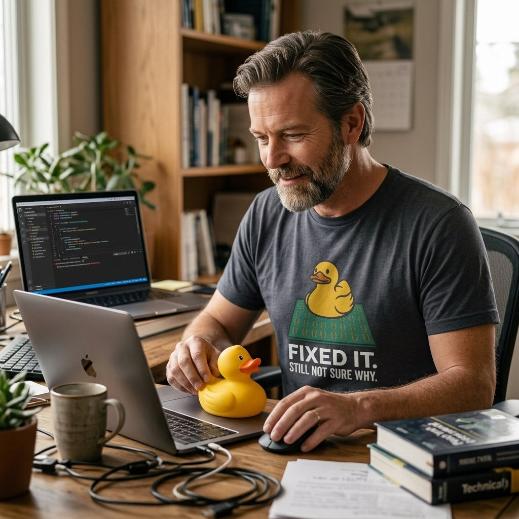 Great gift for programmers, handymen, and dads who solve problems through a mix of logic and luck.
