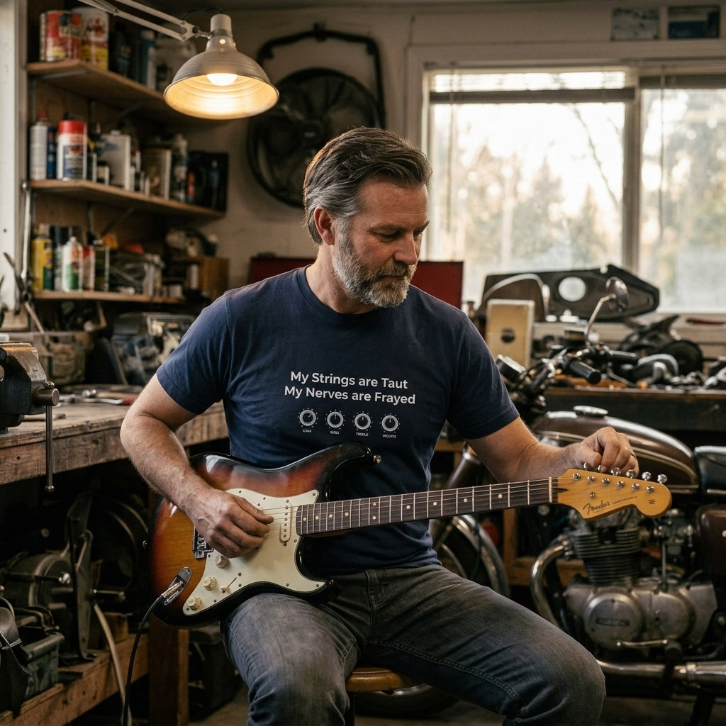 Great gift for guitar dads, garage band veterans, and men who find peace in high-volume feedback.