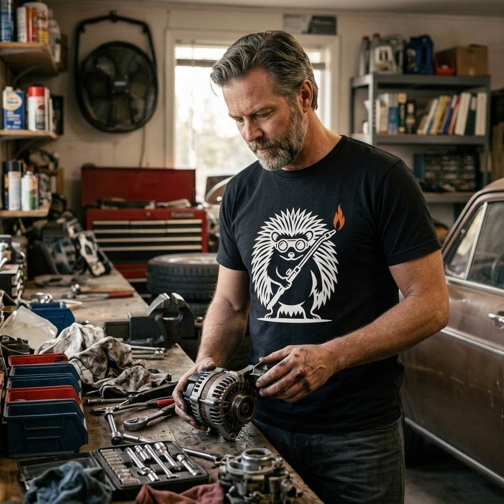 Great gift for the guy who fixes everything and anyone who recognizes him in a small determined creature with a torch.