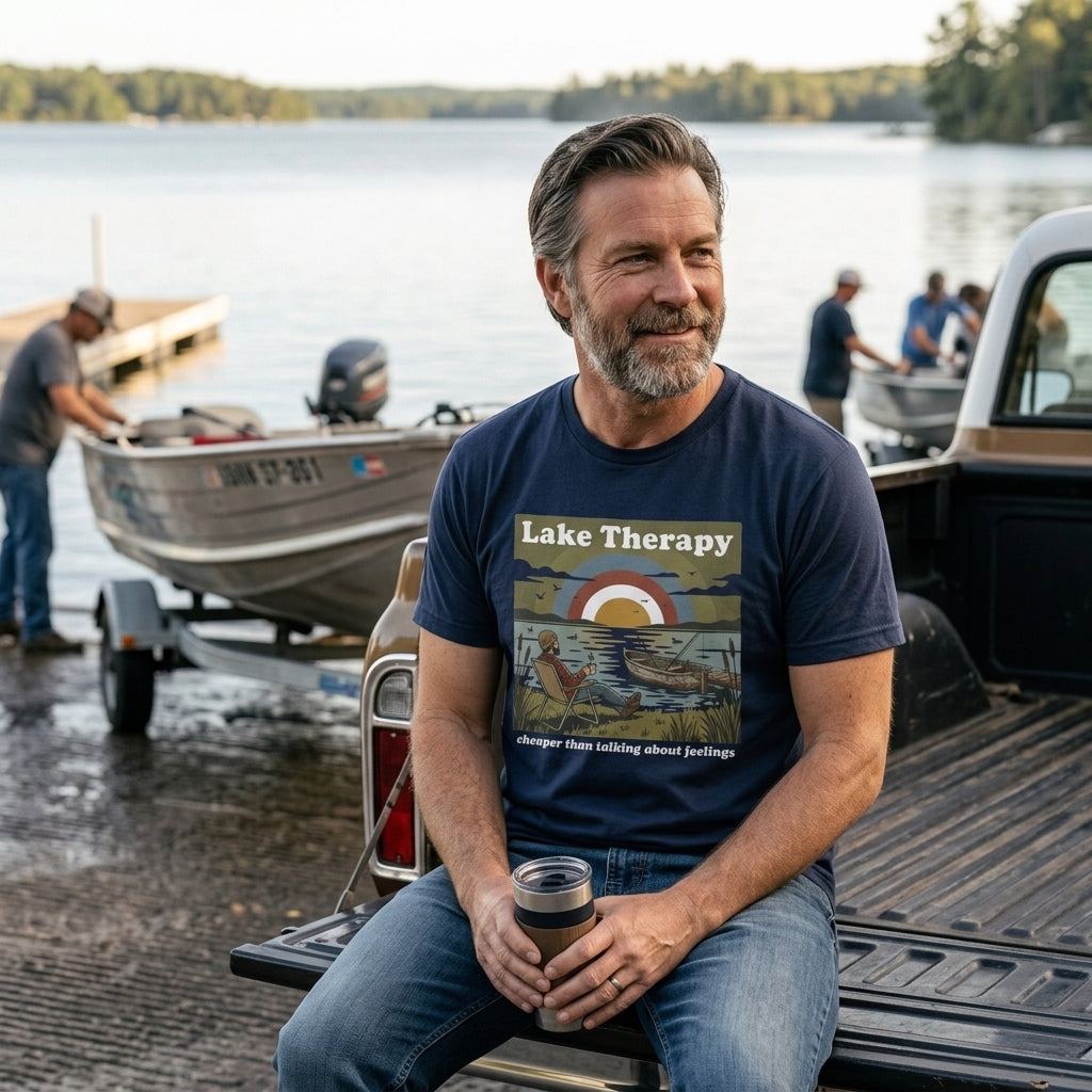 Great gift for fishing dads, lake guys, and anyone who solves stress with a boat and silence.