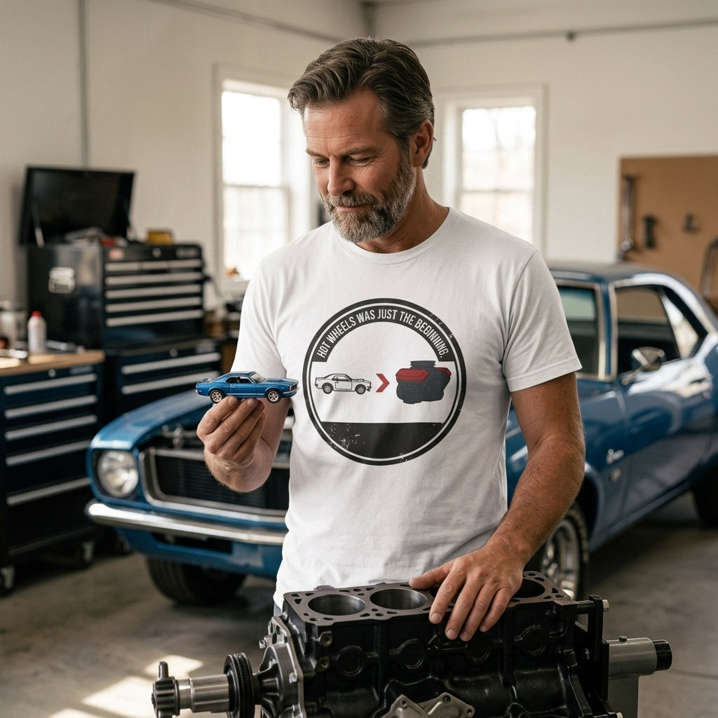Great gift for car guys, classic car enthusiasts, and dads whose childhood obsession never actually stopped.