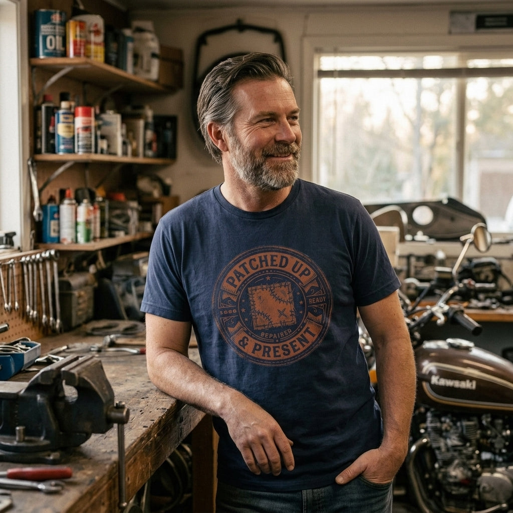 Great gift for blue-collar dads, handymen, and men who value showing up over looking new.