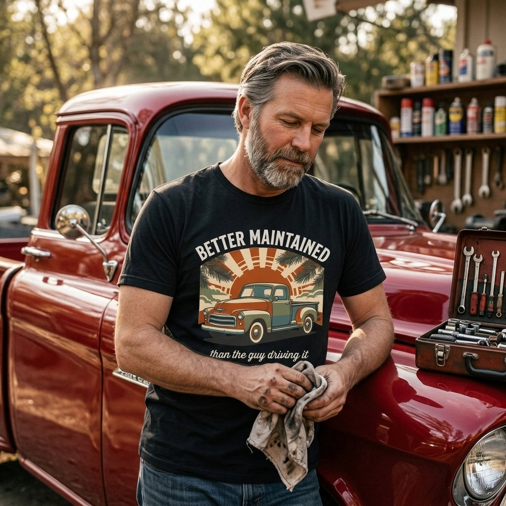 Great gift for car guys, mechanics, and dads who take better care of their trucks than their knees.