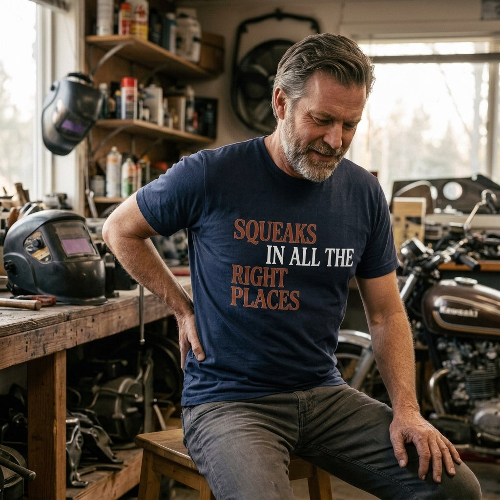 Great gift for aging dads, DIY guys with bad knees, and anyone who makes a noise when they sit down.