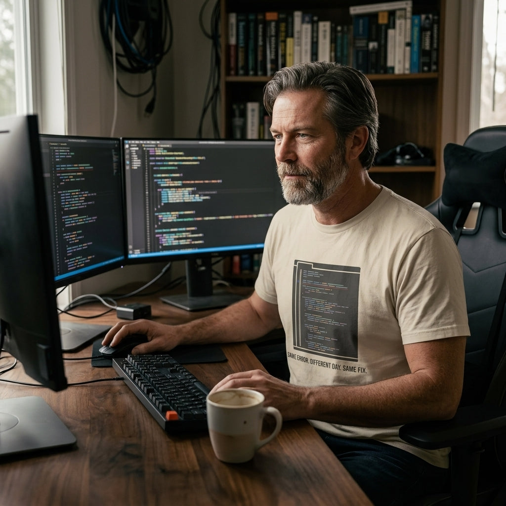 Great gift for software engineers, IT professionals, and dads who spend their lives debugging the same legacy code.