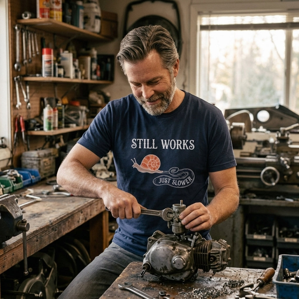 Great gift for aging dads, retirees, and the guy who refuses to be rushed.