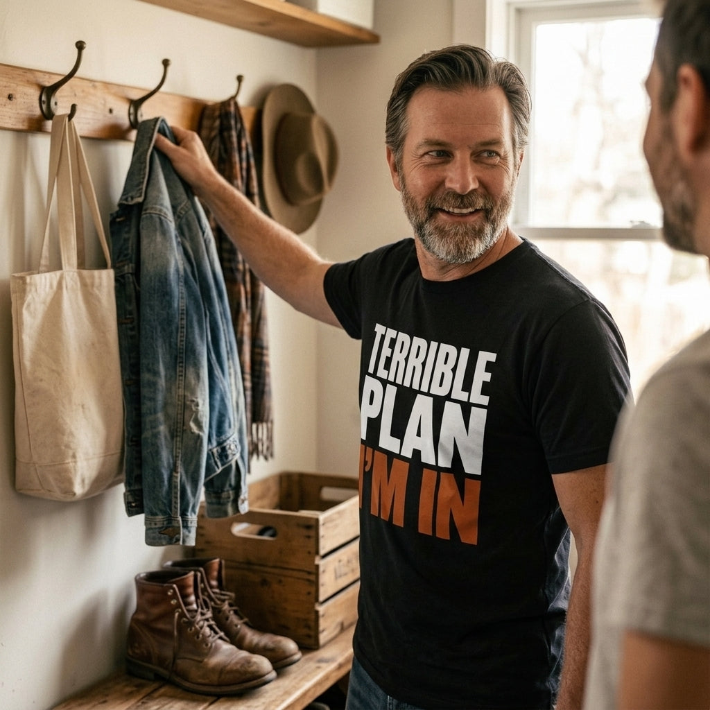 Great gift for the spouse who has heard 'terrible plan' and 'I'm in' in the same breath.