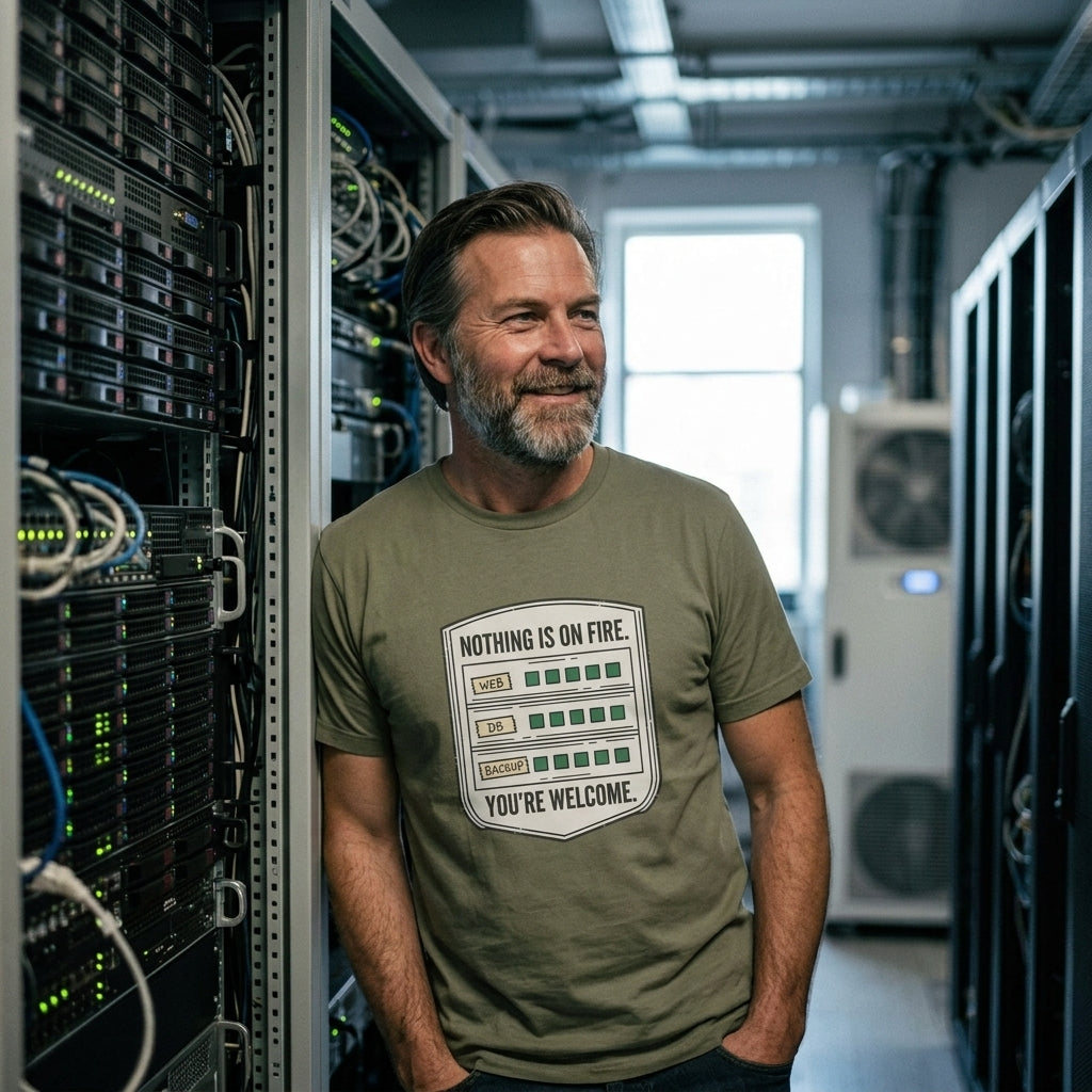 Great gift for IT professionals, sysadmins, and infrastructure dads who keep things running behind the scenes.