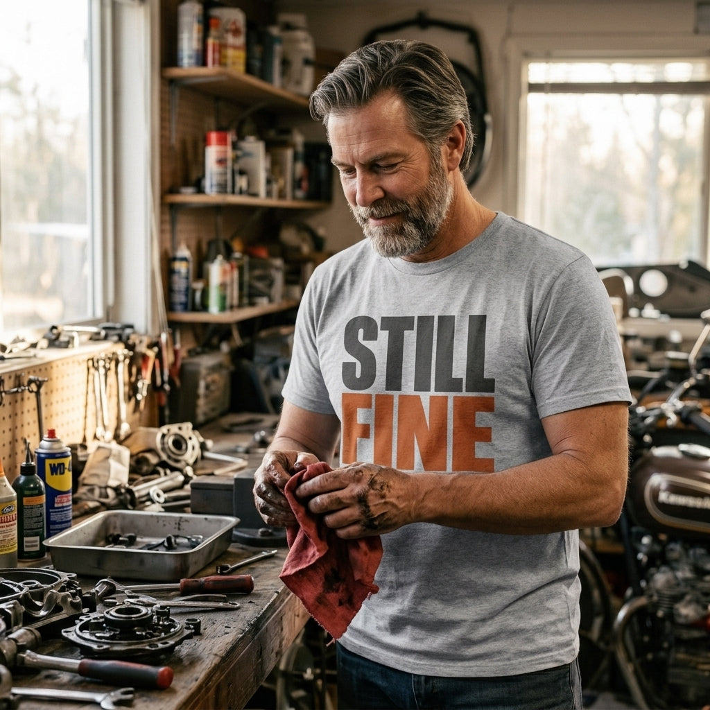 Great gift for dads who refuse to admit they are slowing down and retired guys who are still doing the work.