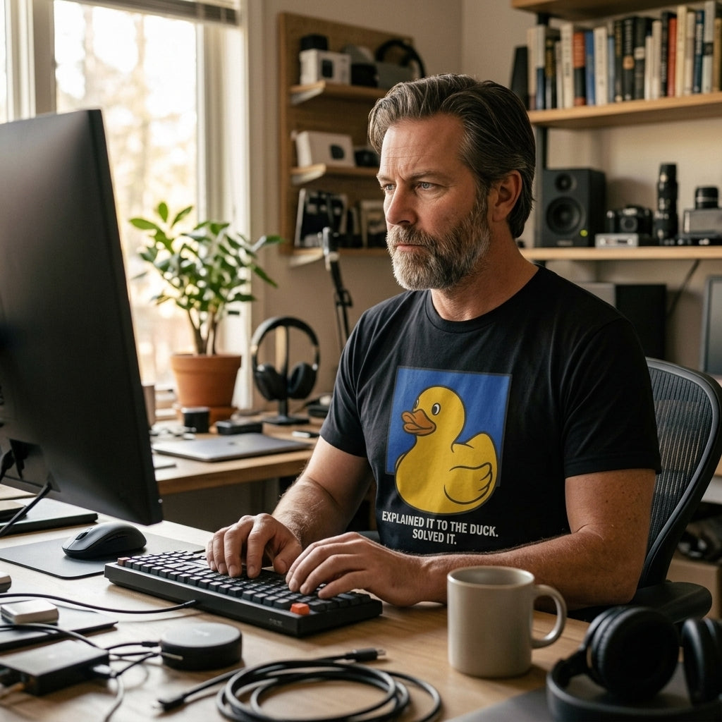 Great gift for programmers, engineers, and guys who talk to themselves to get things done.