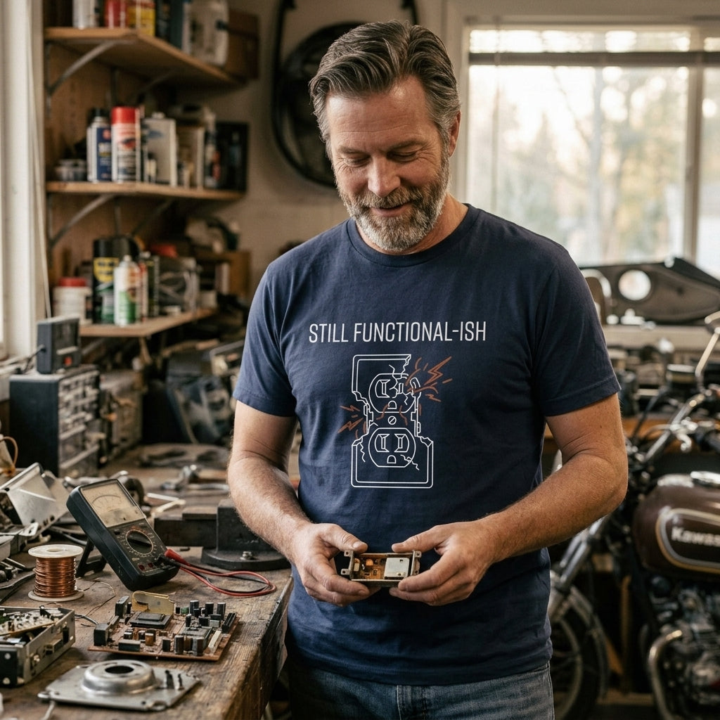 Great gift for handymen, retirees, and dads who have been through the ringer but still get the job done.