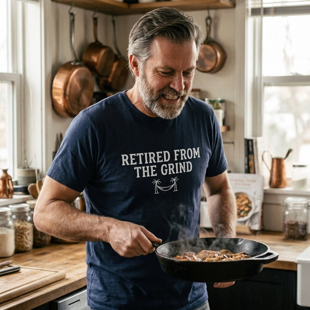Great gift for dads who cook with heavy metal and live with the consequences.