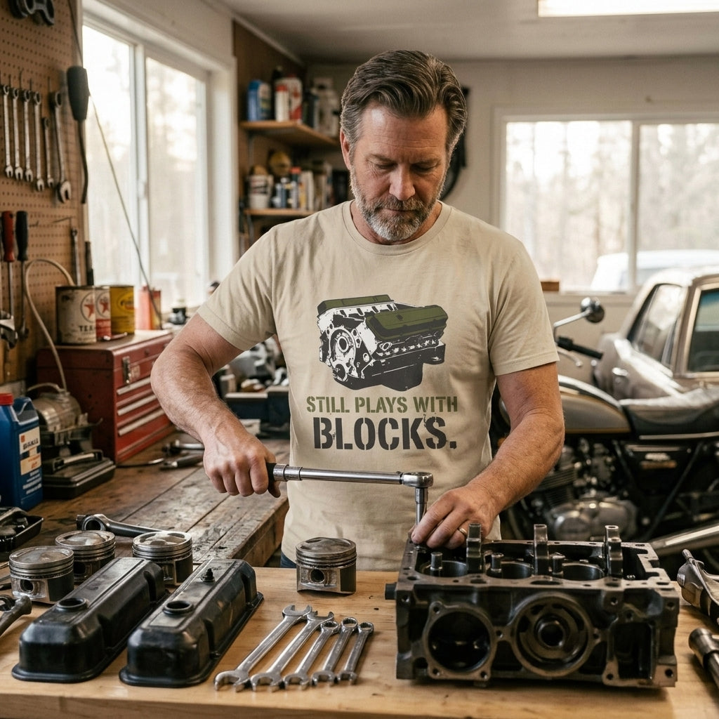 Great gift for engine guys, car enthusiasts, and anyone whose definition of blocks changed when he discovered what lived under a hood.