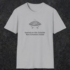 084 Seared on the outside raw emotion inside | Funny Dad T-Shirt | RustyDad