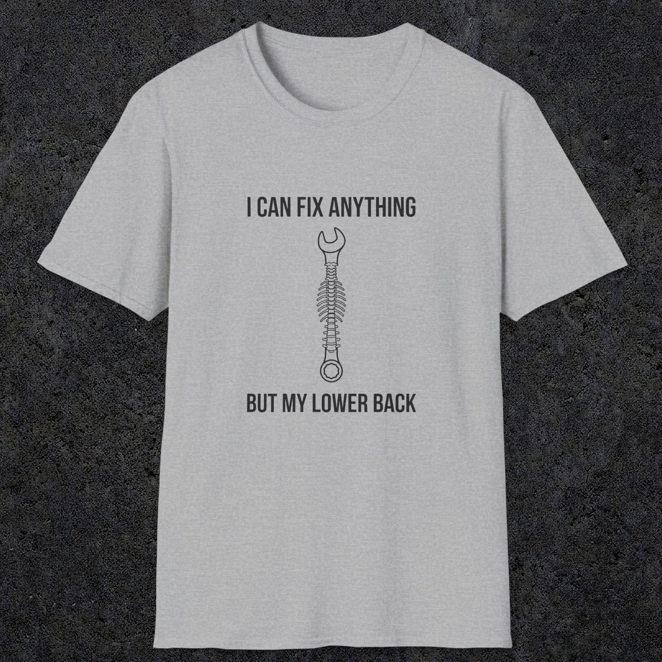 064 I can fix anything but my lower back | Funny Dad T-Shirt | RustyDad
