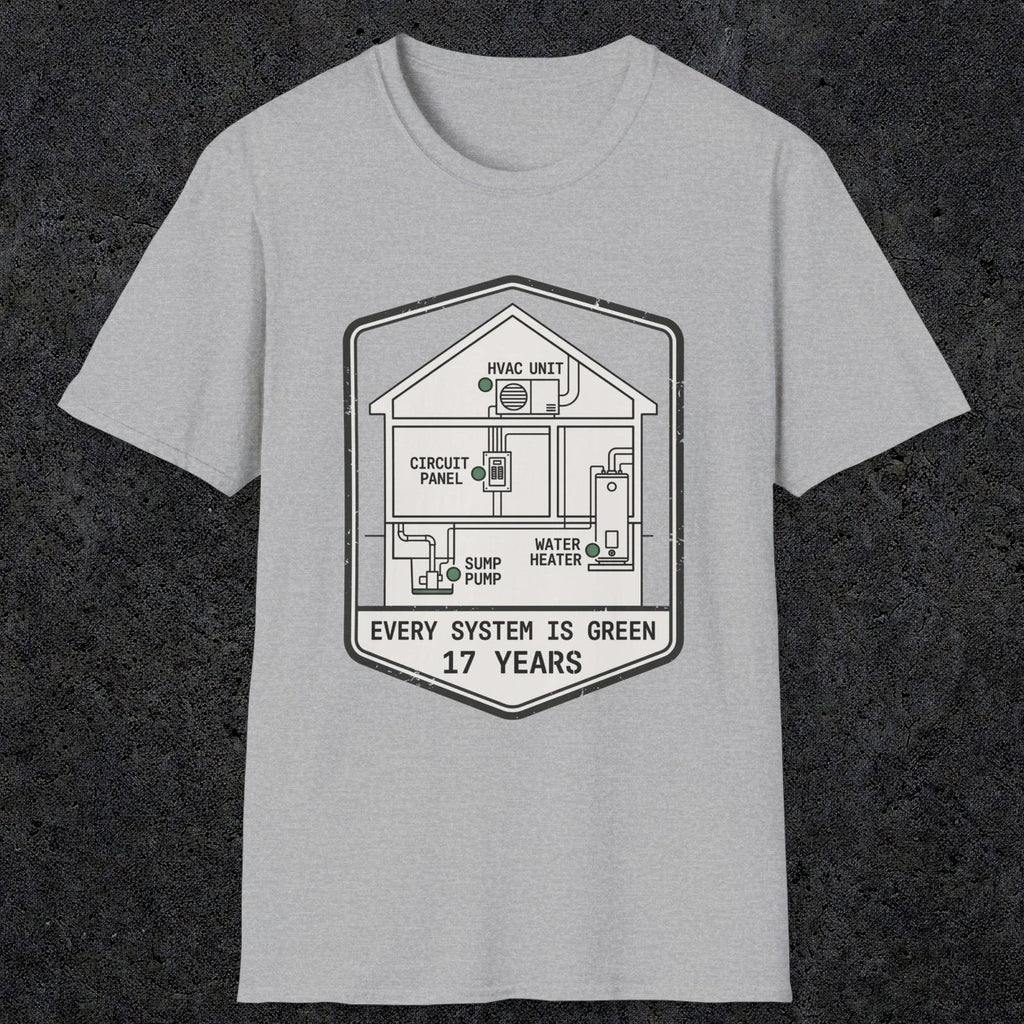 0092 Every System Is Green 17 Years | Funny Dad T-Shirt | RustyDad