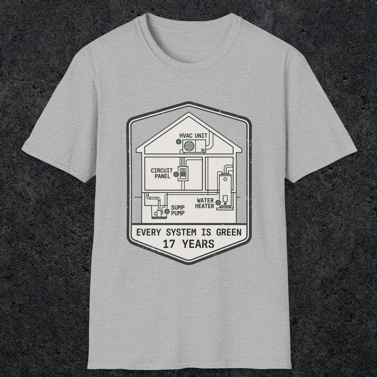 0092 Every System Is Green 17 Years | Funny Dad T-Shirt | RustyDad