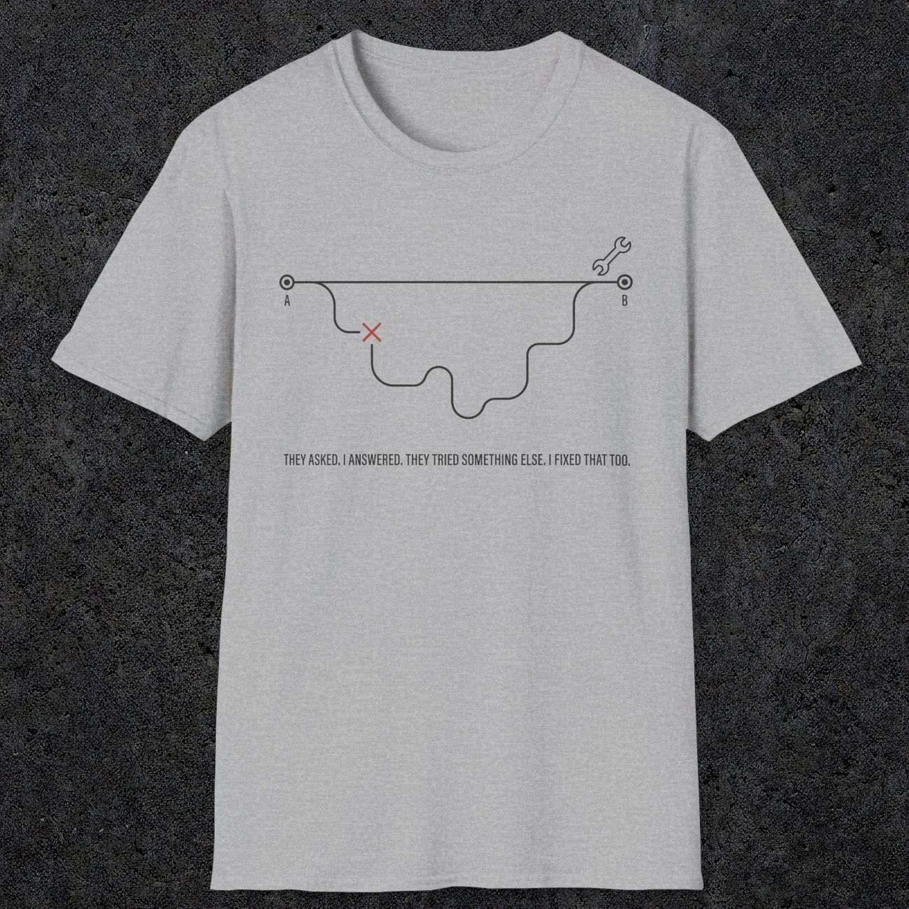 0162 They Asked. I Answered. They Tried Something Else. I Fixed That Too | Funny Dad T-Shirt | RustyDad