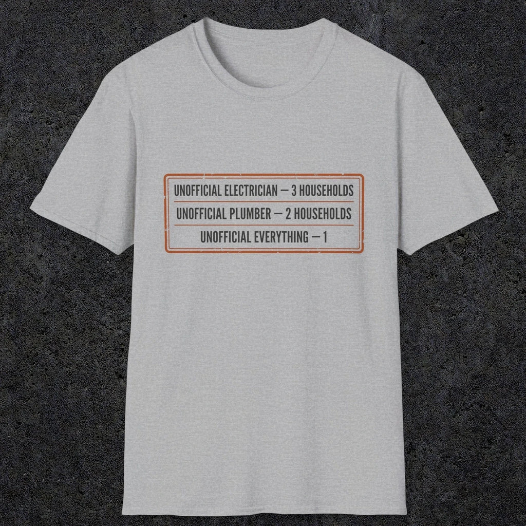 145 Unofficial Electrician Plumber Everything | Funny Dad T-Shirt | RustyDad