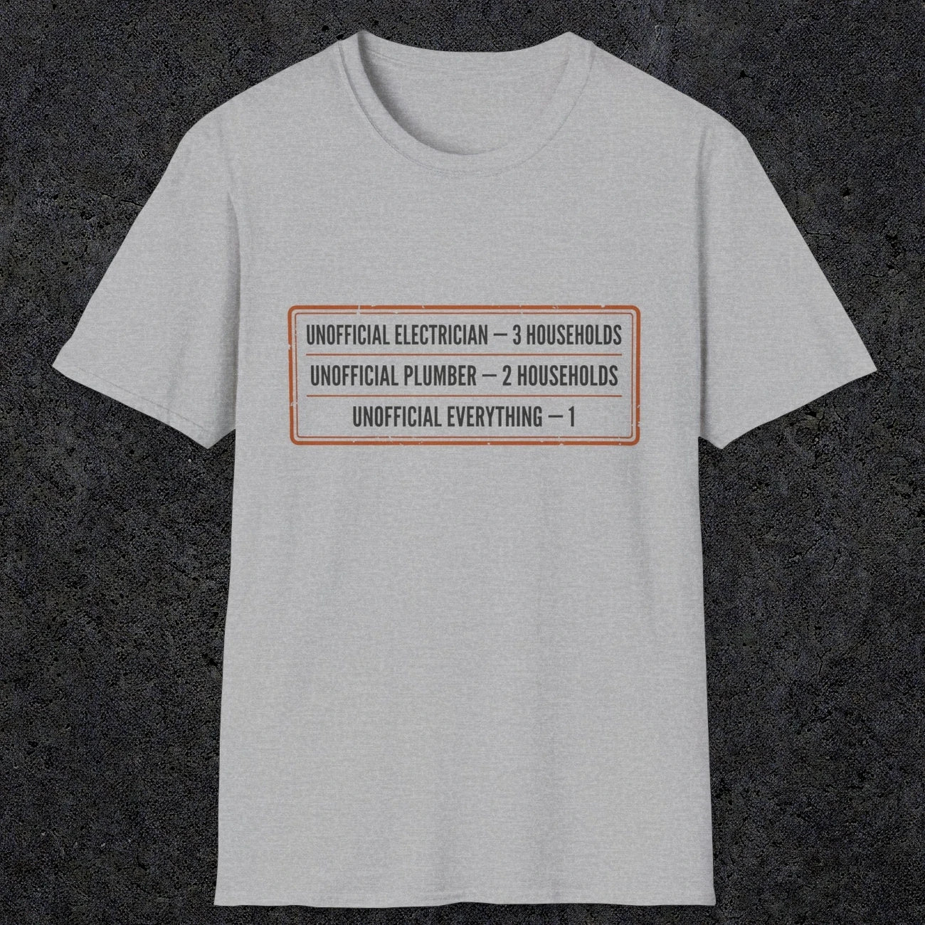 145 Unofficial Electrician Plumber Everything | Funny Dad T-Shirt | RustyDad