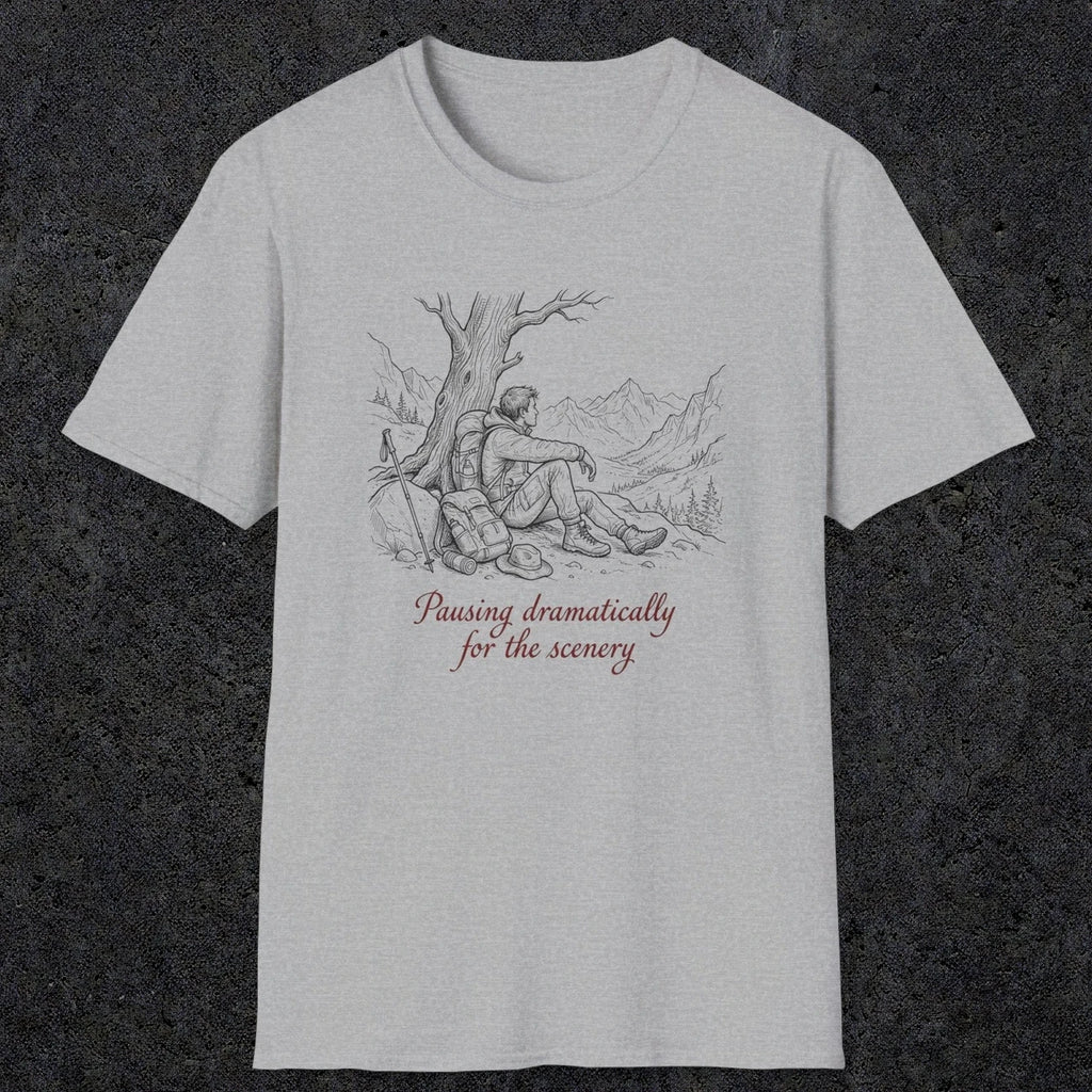 0112 Pausing dramatically for the scenery | Funny Dad T-Shirt | RustyDad