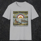 002 Lake therapy, cheaper than talking about feelings | Funny Dad T-Shirt | RustyDad