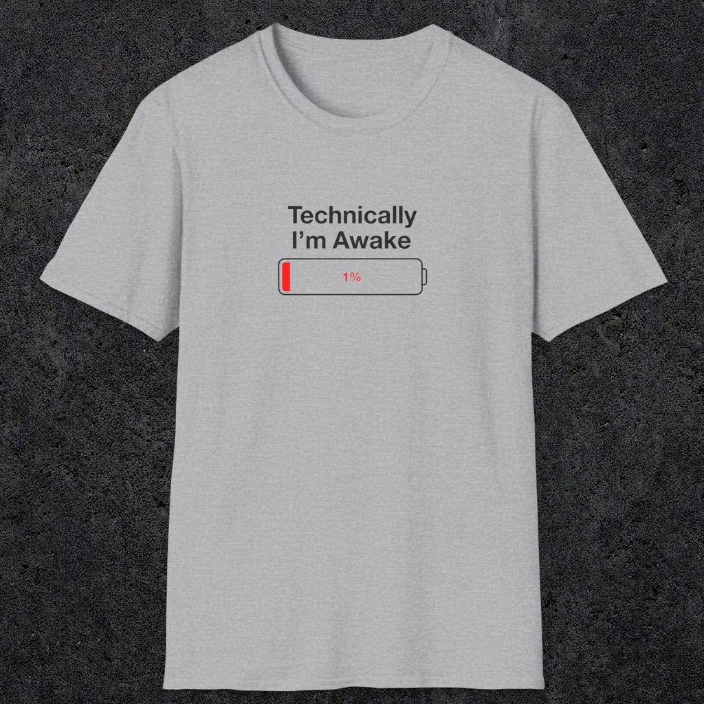 054 Technically I'm Awake | Funny Dad T-Shirt | RustyDad